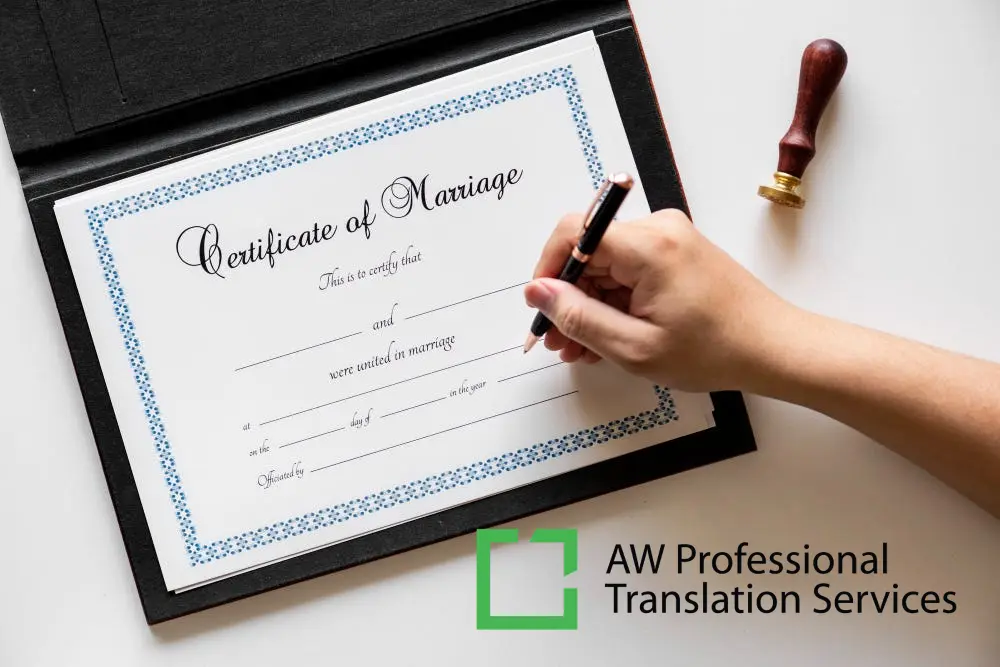 Marriage Certificate Translation